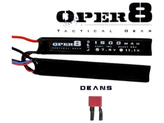 Oper8 7.4v Lipo Cranestock 1500MAH Deans