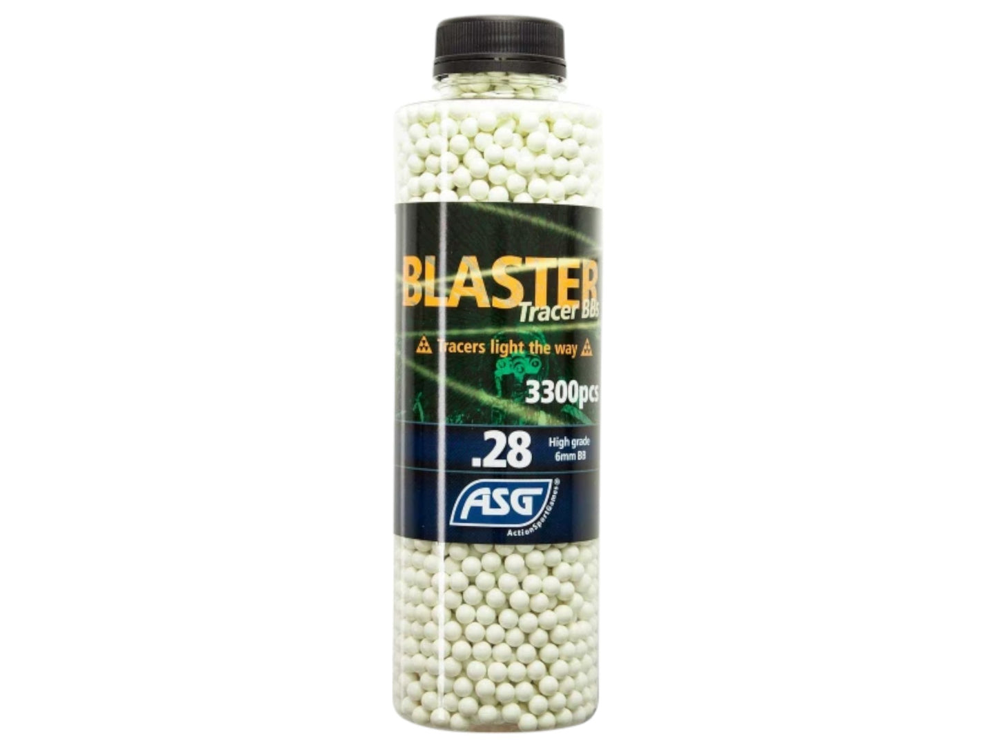 ASG Blaster Tracer BBs 0.28g 3300 Bottle Green