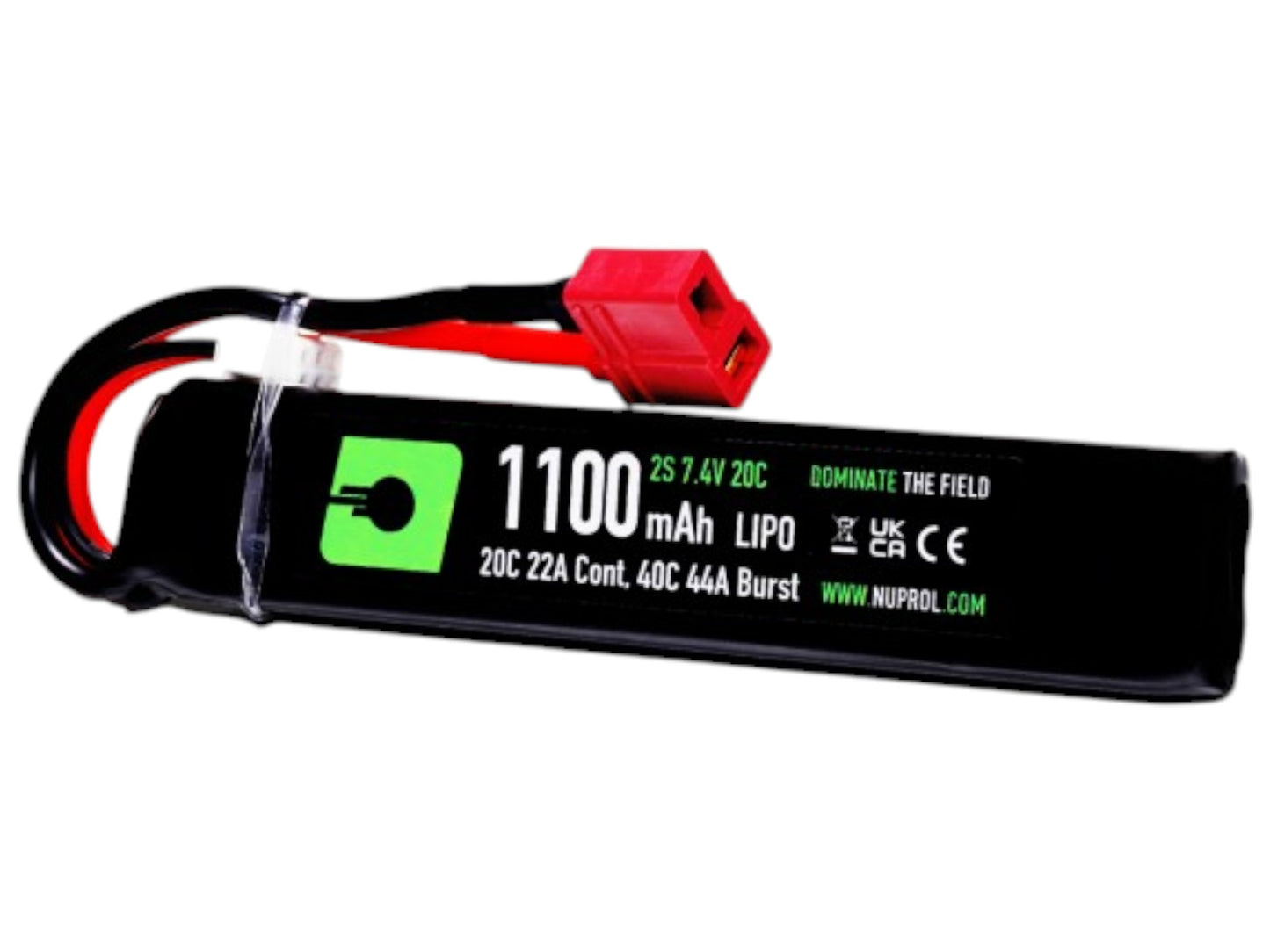 Nuprol Power 1100mAh LiPO 7.4V 20C Stick - Deans